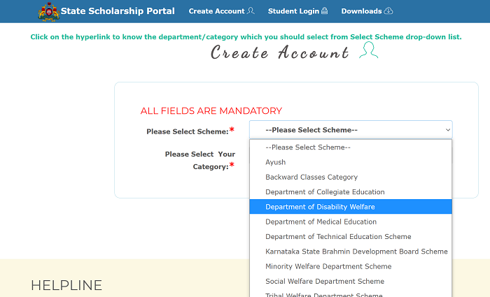 ssp karnataka gov in scholarship